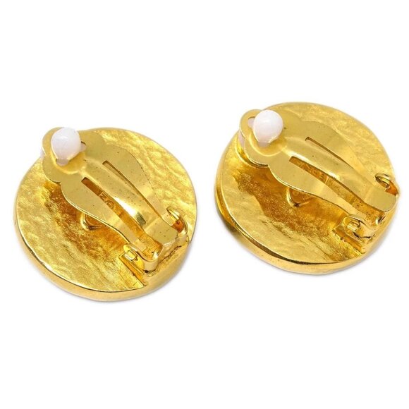 Chanel Red Button Earrings Clip-On 98P 194997 - Picture 3 of 4